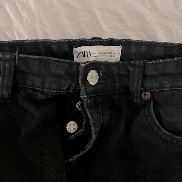 Zara Straight Leg Jeans Black - Picture 10 of 13
